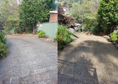 High pressure driveway cleaning